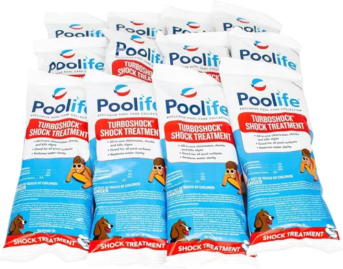 Poolife Turbo Shock para eliminar algas, bacterias y agua turbia. Choque de piscina de hipoclorito de calcio al 78% más fuerte - Disolución rápida,