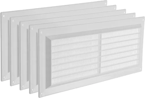 Miniatura 14 de Vent Systems Cubierta de ventilación de plástico blanco de 3 x 10 pulgadas (dimensiones de apertura), rejilla de retorno rectangular con pantalla