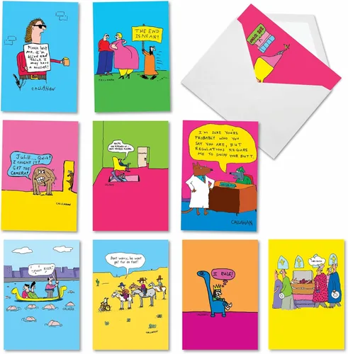 Miniatura 14 de NobleWorks Juego de 10 tarjetas de felicitación en blanco para todas las ocasiones con sobres de 5 x 7 pulgadas (10 diseños, 1 cada uno) Life's a