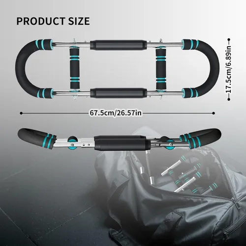 Miniatura 7 de PROIRON Entrenador de brazo Twister, barra de entrenamiento de resorte ajustable, equipo de entrenamiento de pecho de tríceps de antebrazo,