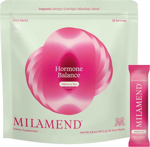 Miniatura 11 de Milamend Equilibrio Hormonal para Mujeres 40:1 Myo-Inositol D-Chiro Inositol Suplemento + CoQ10, ALA y Aminoácidos – Fertilidad, Apoyo Ovarico