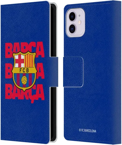 Head Case Designs Funda de piel con licencia oficial del FC Barcelona Barca Crest Graphics para iPhone 11