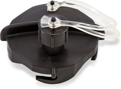 Camco Tapa de alcantarillado duradera con conexión de manguera: tapa la conexión de alcantarillado para evitar fugas, fácil de instalar y uso simple