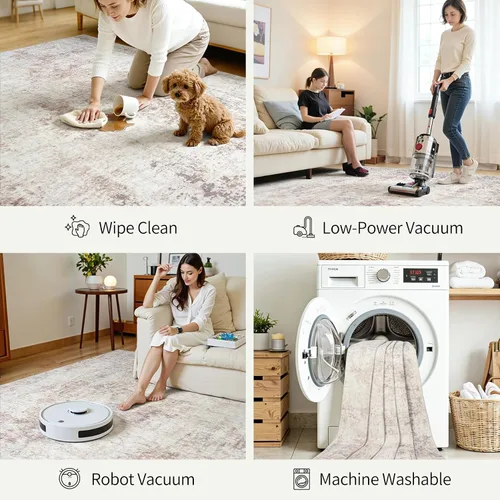 Miniatura 5 de Alfombras 5x7 para sala de estar: gran alfombra suave lavable, moderna, abstracta, antideslizante, sin desprendimiento, para interiores, delgada