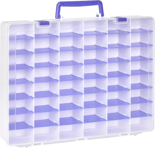 Miniatura 8 de Vitrina compatible con figuras coleccionables de Disney Doorables/para MGA Entertainment Miniverse. Contenedor organizador de almacenamiento de Azul