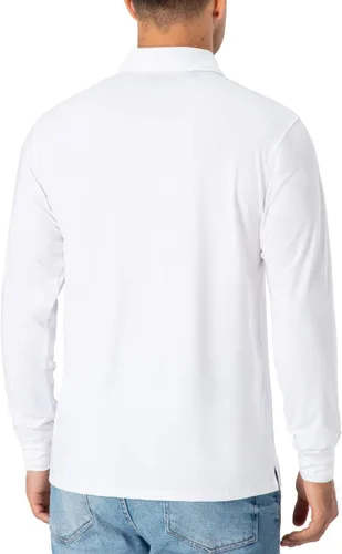 Miniatura 45 de NAVISKIN Camisas polo para hombre, de secado rápido, UPF 50, manga larga y corta, que absorben la humedad