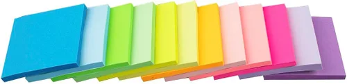 (12 blocs) notas adhesivas de 3 x 3 pulgadas, almohadillas autoadhesivas de colores brillantes, fáciles de publicar para el hogar, oficina, cuaderno