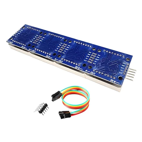 Miniatura 2 de Pantalla de matriz de puntos FC16 4 en 1 32x8 con chip MAX7219 - Compatible con Arduino, ESP32, ESP8266, Raspberry Pi, MicroPython - Módulo