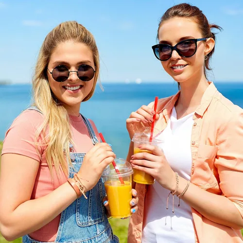 Miniatura 6 de 50 pajitas Boba envueltas individualmente, batido de plástico multicolor, batido gigante, pajitas grandes desechables de boca ancha