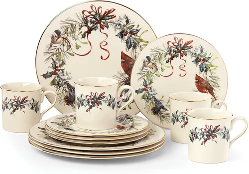 Miniatura 13 de Lenox 863973 Winter Greeting - Juego de tazas de 2 piezas Mr & Mrs (2 piezas), vasos navideños, alojamiento navideño
