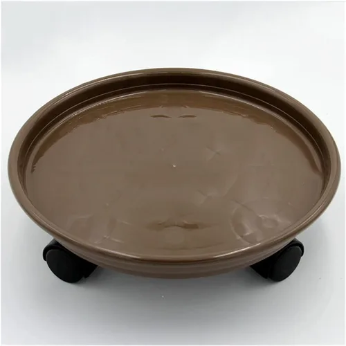 Miniatura 5 de Soporte para plantas, soporte resistente para plantas con ruedas, organizador redondo para plantas - Estante para macetas al aire libre en rodillos