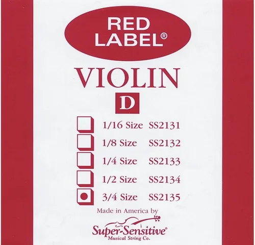 Miniatura 4 de Super Sensitive Red Label Violín A String 1/2 Medium