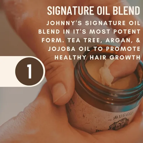 Miniatura 4 de Johnny Slicks Pomada a base de aceite Peinado orgánico para hombres, fijación baja a media Promueve el crecimiento saludable del cabello y ayuda