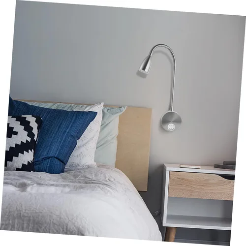 Miniatura 5 de SEWACC Luz de lectura LED para montaje en pared, brazo flexible de 360 grados, para dormitorio, lámpara de noche con interruptor, blanco cálido