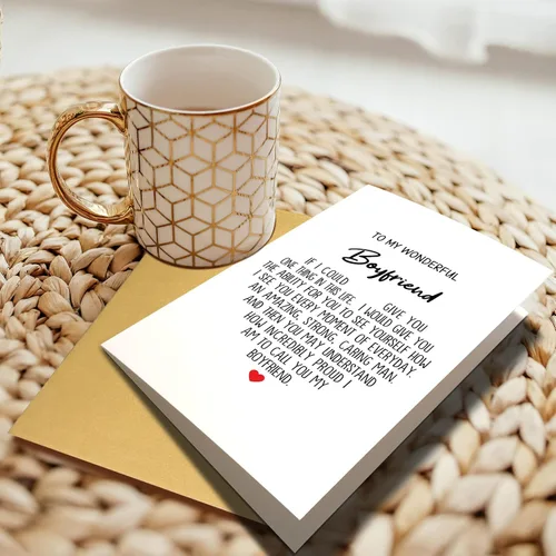 Miniatura 6 de Tarjeta de felicitación sincera de Chenive para novio, tarjeta de cumpleaños para novio, tarjeta de aniversario para él, Qué increíblemente