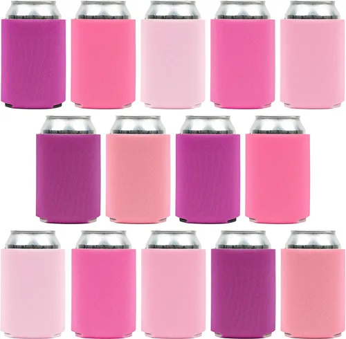 Miniatura 9 de Fundas enfriadoras de latas de cerveza en blanco (paquete de 14) mangas enfriadoras de latas de cerveza con aislamiento suave – Fundas lisas