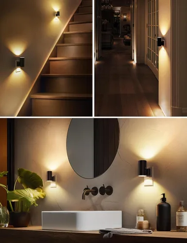 Miniatura 5 de L LOHAS LED Luz nocturna enchufable, paquete de 4, luces nocturnas regulables enchufables a la pared, luz nocturna con sensor de luz, blanco suave