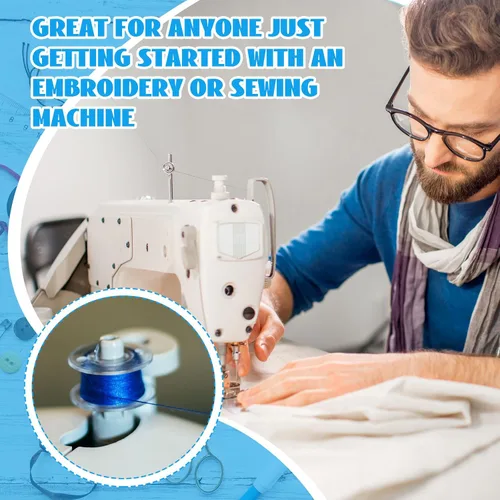 Miniatura 5 de Timgle 200 bobinas para máquina de coser, bobinas de plástico clase 15, compatibles con máquinas de coser SA156, bobinas de bordado, máquinas