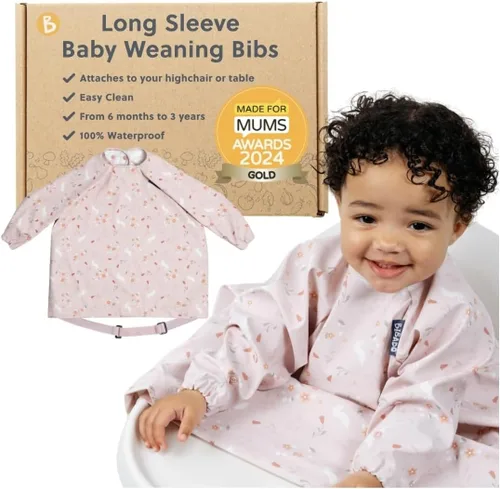Miniatura 16 de BIBaDO - Baberos de manga larga para bebés - Bebés y niños pequeños de 6 a 36 meses - Babero de destete dirigido por el bebé - Fácil de limpiar