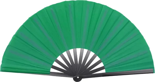 Miniatura 15 de Quacc Ventilador de mano plegable grande de 13 pulgadas, tela de nailon vintage, retro, gran abanico para baile de línea, festival chino de Kung Fu