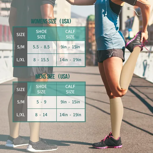 Miniatura 113 de Paquete de 3 pares de calcetines de compresión médica para mejorar la circulación de mujeres y hombres, para correr, hacer deporte y amamantar
