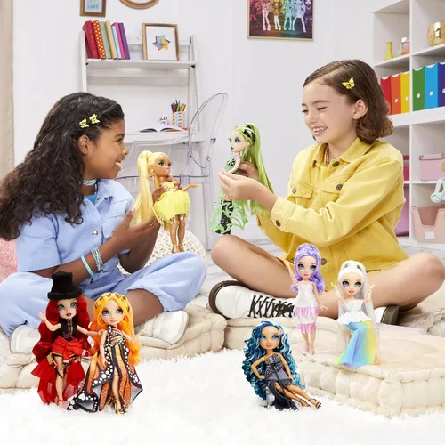 Miniatura 7 de Rainbow High Fantastic Fashion Violet Willow - Muñeca de moda púrpura de 11 pulgadas y juego con 2 trajes completos de muñeca y accesorios de juego