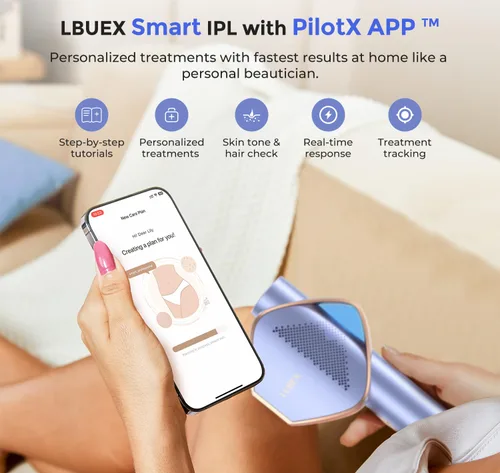 Miniatura 5 de LUBEX Depilación láser IPL permanente inteligente para mujeres y hombres, zafiro sin dolor, refrigeración por hielo, alternativa a la peluquería