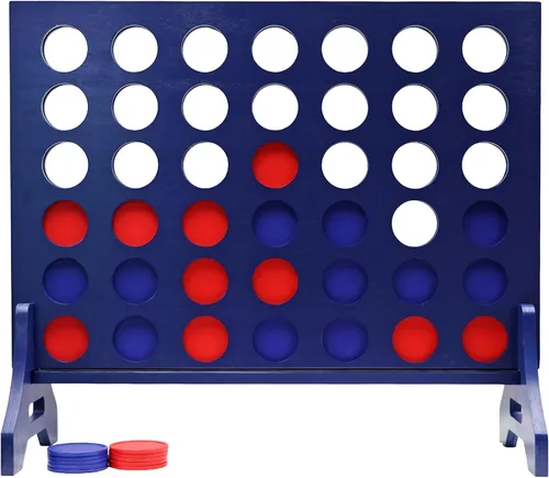 Miniatura 75 de Tailgating Pros Cuatro en una fila gigante azul marino premium con funda de transporte – Juego de patio al aire libre de gran tamaño – ¡Muchos