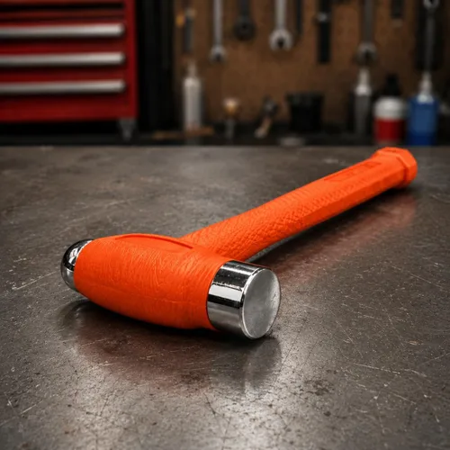 Miniatura 5 de Stark USA Martillo de golpe muerto – 1 libra de doble cabeza bola Peen Blow Striking Flat Pein Mango antideslizante, martillo de soplado de 1 libra