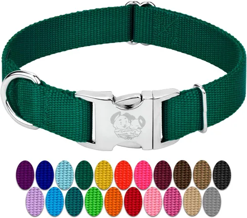 Miniatura 17 de Country Brook Petz – Collar de nailon premium para perro con hebilla de metal – Vibrante selección de 25 colores, Azul Océano