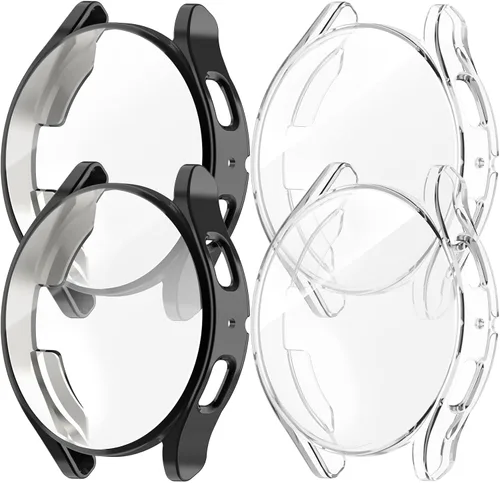 Rc-Z para Samsung Galaxy Watch 5/Galaxy Watch 4 de 40 mm, paquete de 4 fundas de TPU suave con cubierta completa para la cara, protector de pantalla