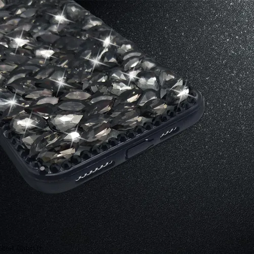 Miniatura 6 de Funda compatible con iPhone 13 Pro Max para mujer, con purpurina 3D, de lujo, con diamantes de imitación brillantes, con gemas transparentes, bonita