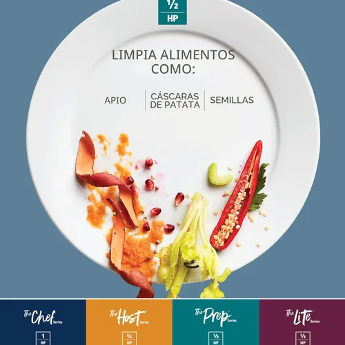 Miniatura 12 de Moen Prep Series PRO GXP50C - Triturador de basura compacto de alimentación continua para fregadero de cocina con cable de alimentación