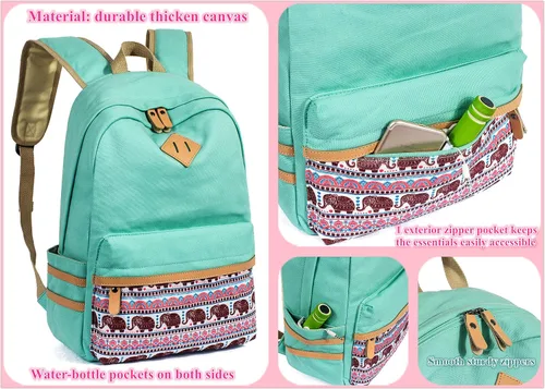 Miniatura 3 de Leaper - Mochilas para Adolescentes Niñas Adolescentes Mochila Set Bolsas Escolar Libreros 3 en 1, Rosa), BP5274