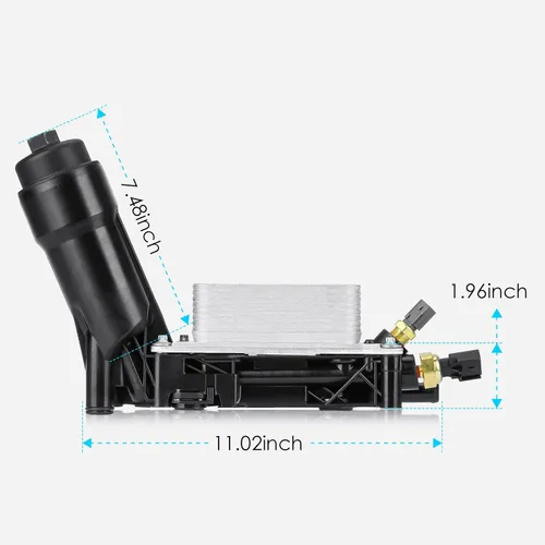 Miniatura 6 de Carcasa del filtro de aceite del motor con enfriador de aceite para Ram ProMaster 2014-2017 1500 2500 3.6L, para Dodge 2011-2014, para Chrysler