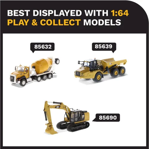 Miniatura 7 de 1/64 Hybrid Collection Series CAT 950M Cargador de ruedas Tenedor largo y cubo (2 troncos incluidos)