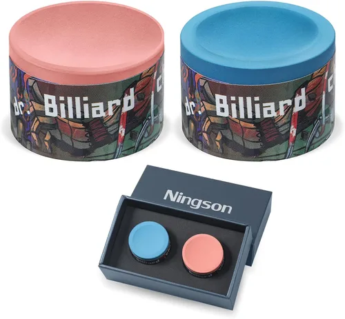 Tiza para Taco de Billar Paquete de 2, Tiza de Taco de Billar con Tecnología Nano, Accesorios de Mesa de Billar para Torneos Profesionales, Clubes,