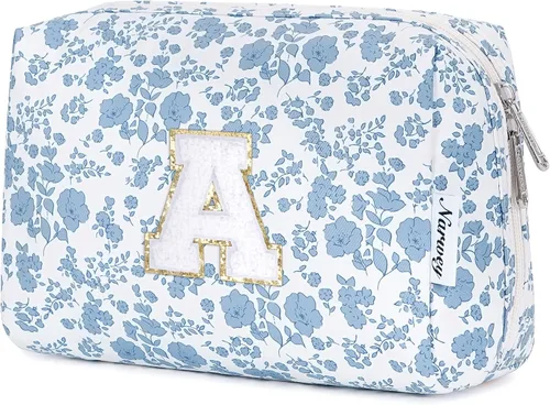 Miniatura 78 de Narwey Bolsa de maquillaje con inicial, regalos de graduación para adolescentes, niñas, niños y adolescentes, cosas de moda de 6 a 18 años, bolsa