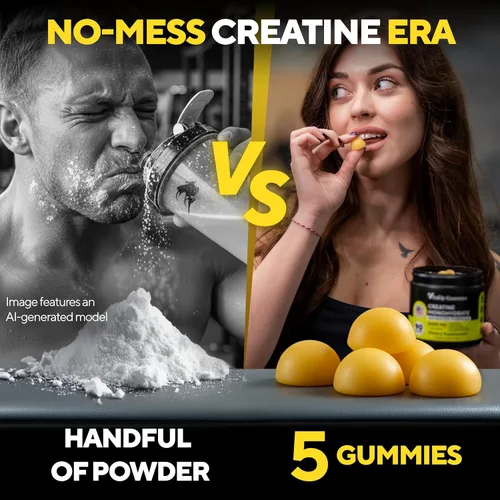 Miniatura 7 de VitaUp - Gomitas de monohidrato de creatina para hombres y mujeres – Creatina monohidrato fabricada en Estados Unidos para hombres 5000 mg por