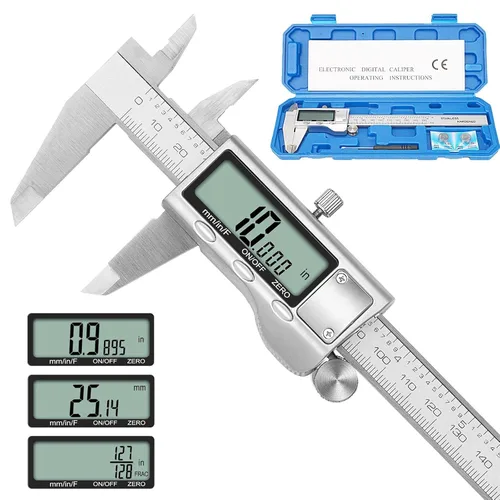 Miniatura 8 de Calibre digital, calibre Sangabery de 0 a 6 pulgadas con pantalla LCD grande, función de apagado automático, herramienta de medición de conversión