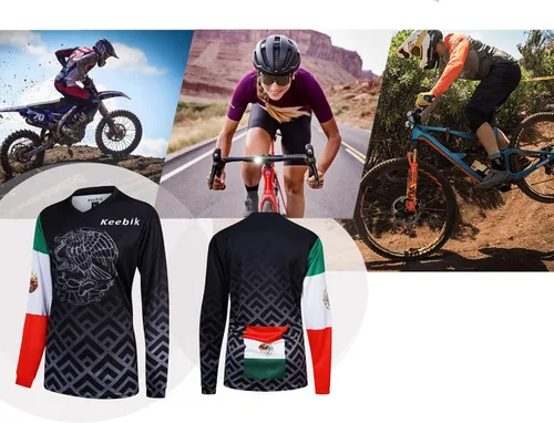 Miniatura 4 de Keebik Camiseta de ciclismo de montaña para mujer, manga larga MTB México, camiseta de motocycle todoterreno, transpirable, absorbe la humedad