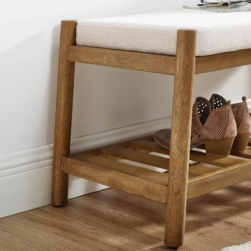 Miniatura 4 de Banco de entrada tapizado, banco de dormitorio para el extremo de la cama, banco de comedor con asiento acolchado para cocina, sala de estar, banco