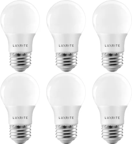 Miniatura 8 de LUXRITE Bombilla LED A15 equivalente a 40 W, 7 W, 2700 K (blanco cálido), 600 lúmenes, clasificación de accesorio cerrado, bombillas regulables