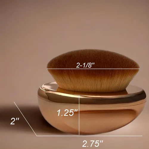 Miniatura 7 de Brocha de base Maquillaje de palma suave Kabuki Cúpula en forma de cara Cuerpo Shimmer Oil SPF Blush Bronzer Highlighter Mezcla Auto-bronceador