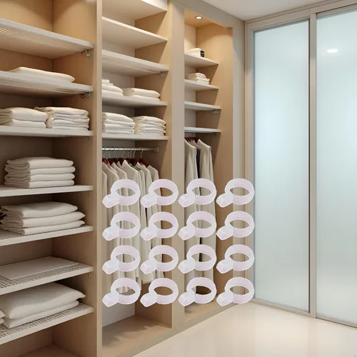 Miniatura 3 de 50 ganchos de plástico blanco a prueba de viento para colgar ropa, gancho con hebilla, ganchos para colgar la ropa, herramienta para colgar barra