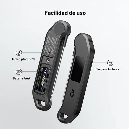 Miniatura 9 de Termómetro digital profesional para carne, lectura instantánea de 1 segundo, precisión de ± 0.5 ℉, termómetro de alimentos certificado NIST y NSF