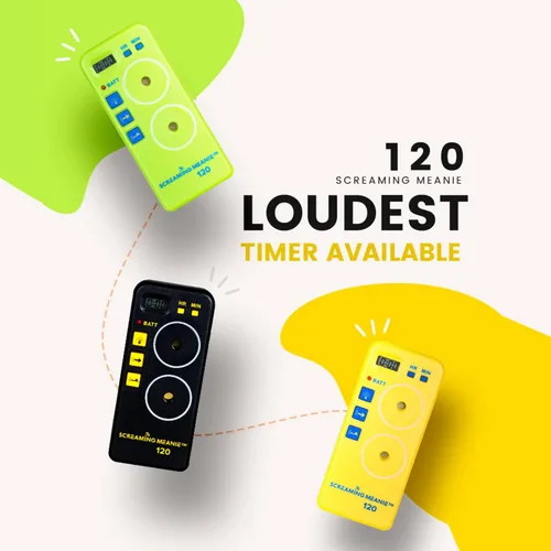 Miniatura 2 de Screaming Meanie TZ-120 Temporizador con alarma extremadamente ruidoso, temporizador multiusos con 2 niveles de sonido perfecto para personas