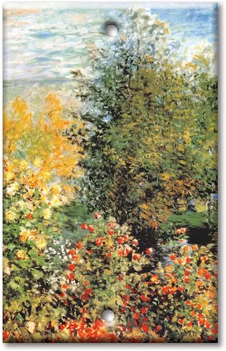 Miniatura 16 de Art Plates - Monet: Stiller Winkle - Placa decorativa de pared de metal con palanca de 1 banda - Cubierta de placa de interruptor de luz de una