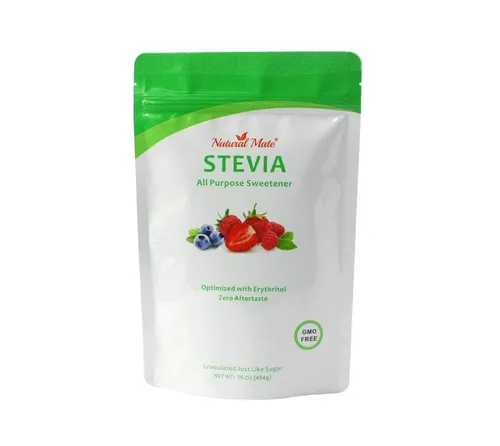 Natural Mate Edulcorante sin calorías – Polvo granular orgánico de stevia mezclado con eritritol – Reemplazo de azúcar 2:1 para ceto, paleo, bajo IG