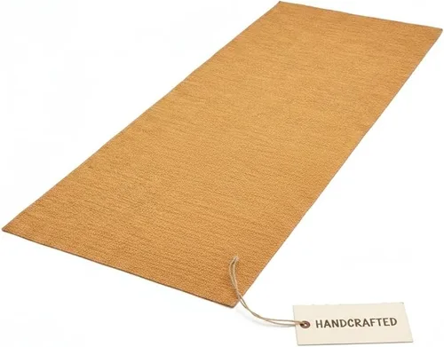 Miniatura 17 de LFH Home - Tapete de yoga de algodón hecho a mano para ejercicio, entrenamiento, fitness, perfecto y de alta calidad, ecológico, tejido de algodón